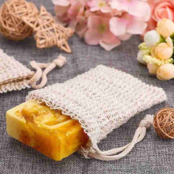 Pochon à savon en fibre végétale naturelle